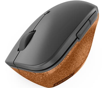 Lenovo Go, Høyre hendt, Vertikalt design, Optisk, RF kabel-fri, 2400 DPI, Grå