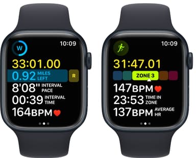 Apple Watch Series 8 45mm GPS  (midnatt alu / midnatt sportsreim)