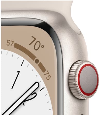 Apple Watch Series 8 45mm Cellular (stjerneskinn alu / stjerneskinn sportsreim)