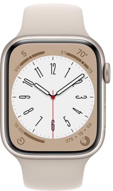 Apple Watch Series 8 45mm Cellular (stjerneskinn alu / stjerneskinn sportsreim)