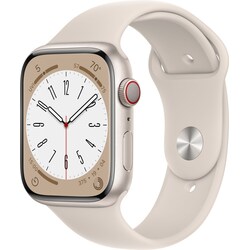 Apple Watch Series 8 45mm Cellular (stjerneskinn alu / stjerneskinn sportsreim)