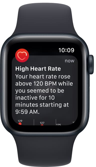 Apple Watch SE 2nd Gen 40 mm GPS (Midnatt Alu/Midnatt sportsreim)