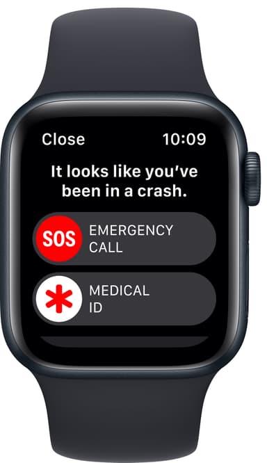 Apple Watch SE 2nd Gen 40 mm GPS (Midnatt Alu/Midnatt sportsreim)