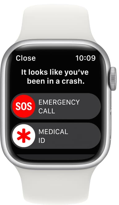 Apple Watch Series 8 41mm GPS (sølv alu / hvit sportsreim)
