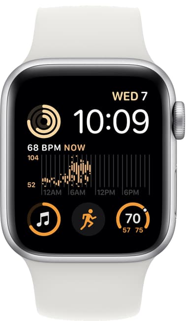 Apple Watch SE 2nd Gen 40 mm LTE (Sølv Alu/Hvit sportsreim)