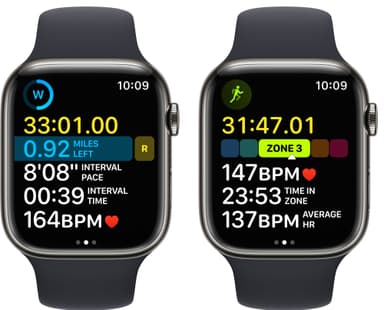 Apple Watch Series 8 45mm Cellular (rustfritt stål i grafitt/ midnatt sportsreim)