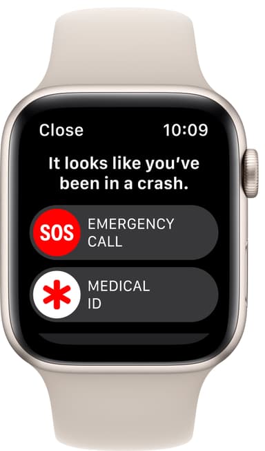 Apple Watch SE 2nd Gen 44 mm GPS (Stjerneskinn Alu/Stjerneskinn sportsreim)
