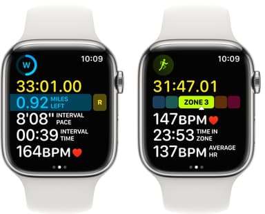 Apple Watch Series 8 45mm Cellular (rustfritt stål i sølv / hvit sportsreim)
