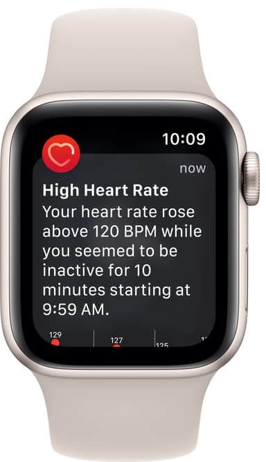 Apple Watch SE 2nd Gen 40 mm GPS (Stjerneskinn Alu/Stjerneskinn sportsreim)