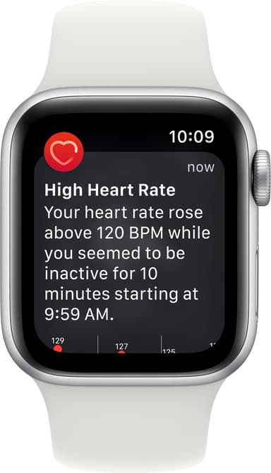 Apple Watch SE 2nd Gen 40 mm GPS (Sølv Alu/Hvit sportsreim)
