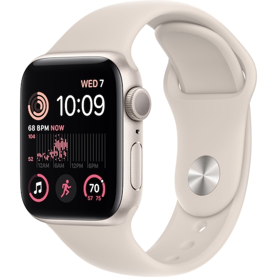 Apple Watch SE 2nd Gen 40 mm GPS (Stjerneskinn Alu/Stjerneskinn sportsreim)
