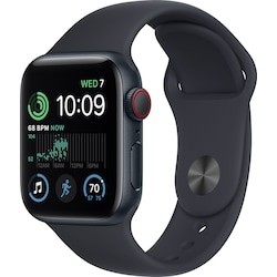 Apple Watch SE 2nd Gen 40 mm LTE (Midnatt Alu/Midnatt sportsreim)
