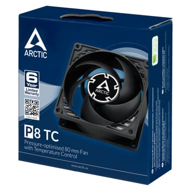 ARCTIC P8 TC PC-kjølevifte Vifte 8 cm Sort