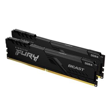 Kingston FURY Beast 16GB DDR4 RAM 3600 MT/s CL17 (sort)