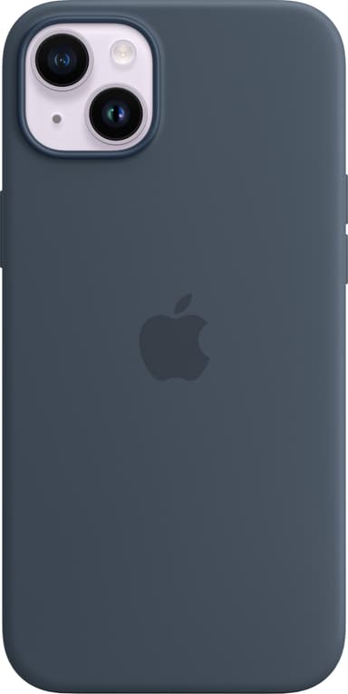 iPhone 14 Plus silikondeksel (stormblå)