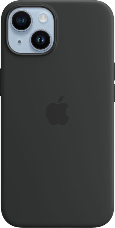 iPhone 14 silikondeksel med MagSafe (midnatt)
