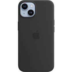 iPhone 14 silikondeksel med MagSafe (midnatt)