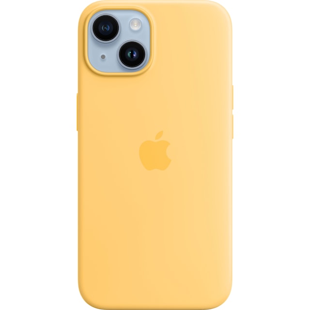 iPhone 14 silikondeksel med MagSafe (solglød)