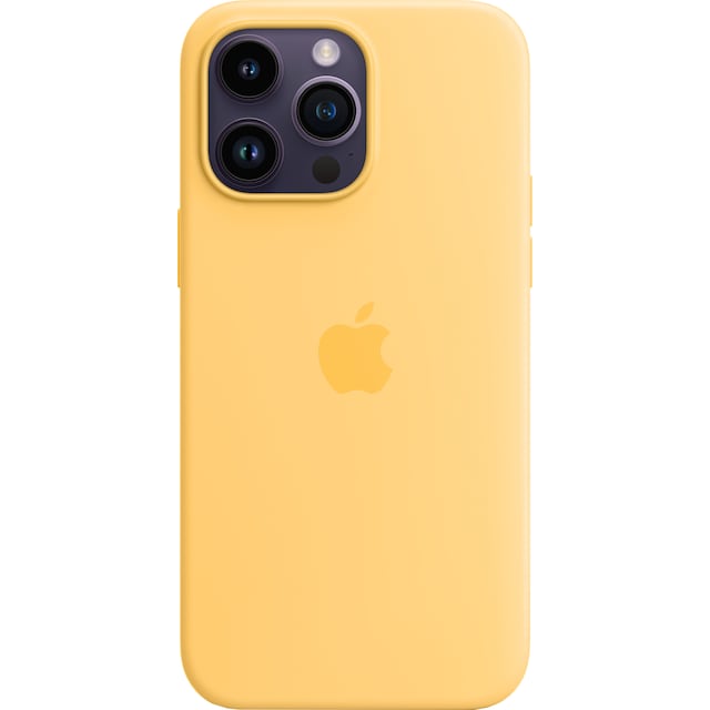 iPhone 14 Pro silikondeksel med MagSafe (Solglød)