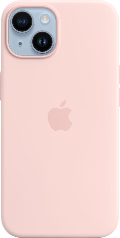 iPhone 14 silikondeksel med MagSafe (krittrosa)