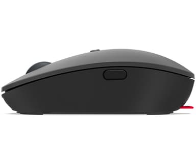 Lenovo Go, Ambidekstriøs, Optisk, RF kabel-fri, 2400 DPI, Sort, Grå