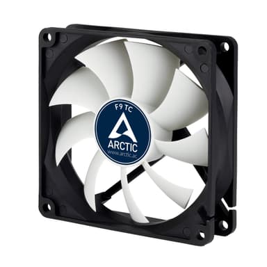 ARCTIC F9 TC PC-kjølevifte Vifte 9,2 cm Sort, Hvit