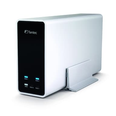 Fantec mobiRAID X2 HDD/SSD-kabinett Hvit 2.5"