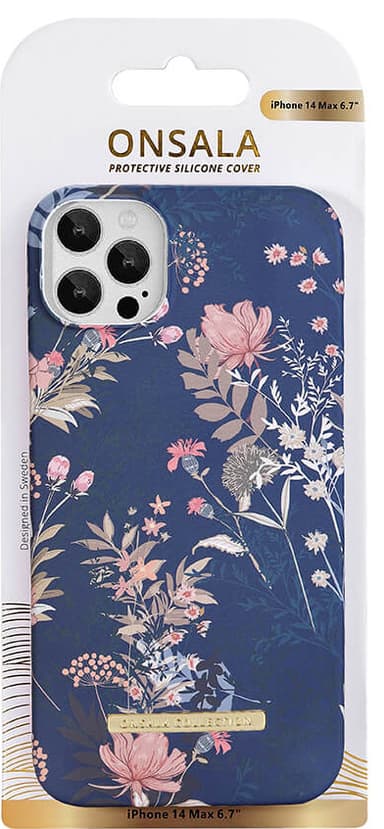 Onsala Fashion iPhone 14 Plus deksel (dark flower)