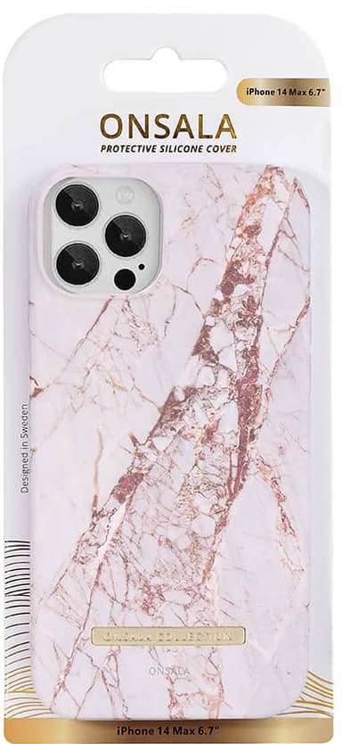 Onsala Fashion iPhone 14 Plus deksel (white rhino marble)