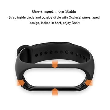 Klokkearmbånd til Xiaomi Mi Band 4 - Svart