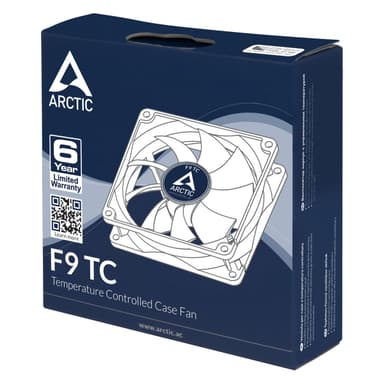 ARCTIC F9 TC PC-kjølevifte Vifte 9,2 cm Sort, Hvit