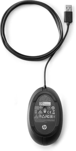 HP kablet stasjonær 320M-mus , Ambidekstriøs, Optisk, USB Type-A, 1000 DPI, Sort