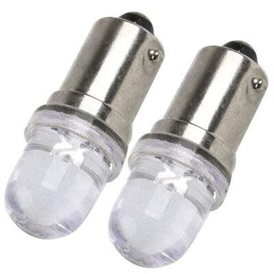 5 LED Diode-lampe BA9S / T4W - 2-pakk - Hvit lysfarge