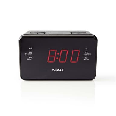 Nedis Digital klokkeradio med FM 0.9 LED