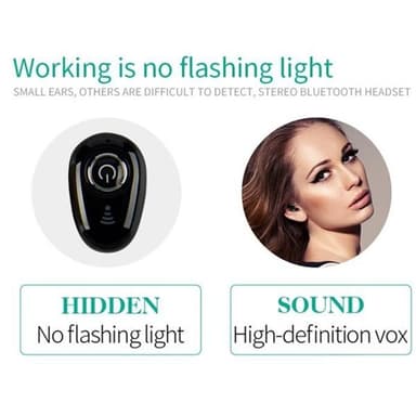 Mini in-ear øreplugg til smartphones - Svart