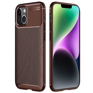 Carbon silikon Deksel Apple iPhone 14 Plus - Brun