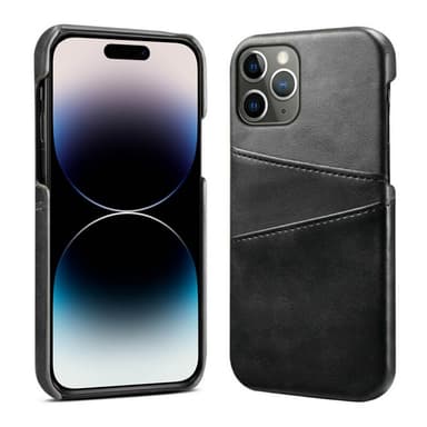 Retro deksel med kort Apple iPhone 14 Pro - Mørkegrå