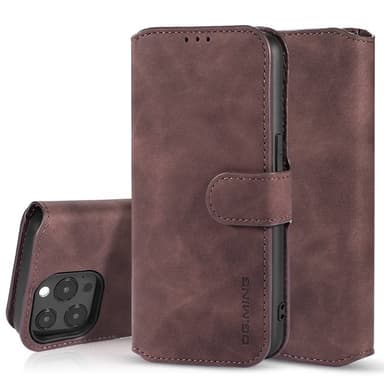 DG-Ming Lommebokdeksel 3-kort Apple iPhone 14 Pro Max - Coffe