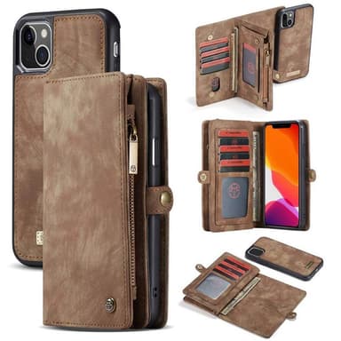 Multi Wallet CaseMe 11-kort Apple iPhone 14 - Brun