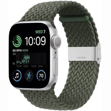 Flettet elastisk armbånd Apple Watch SE 2022 44mm - Army