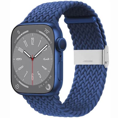 Flettet elastisk armbånd Apple Watch 8 (41mm) - Blå