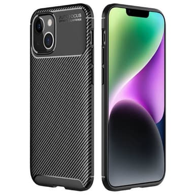 Carbon silikon Deksel Apple iPhone 14 Plus - Sort