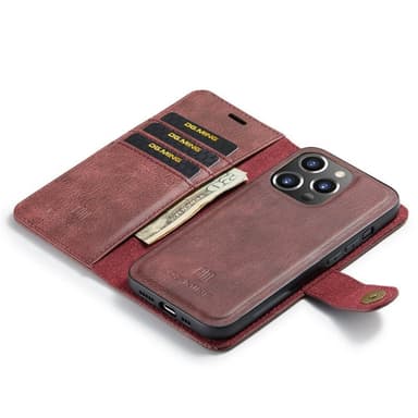 Mobil lommebok DG-Ming 2i1 Apple iPhone 14 Pro - Rød