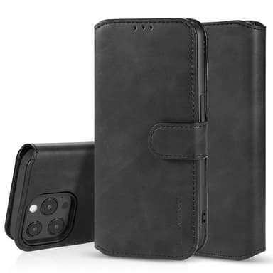 DG-Ming Lommebokdeksel 3-kort Apple iPhone 14 Pro - Sort