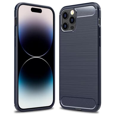 Børstet silikondeksel Apple iPhone 14 Pro Max - Blå