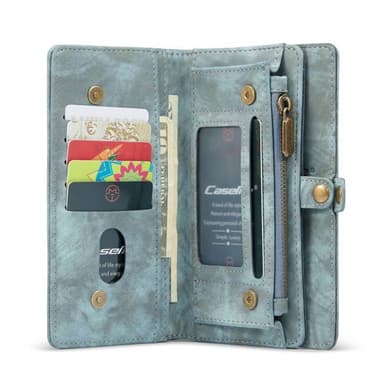 Multi Wallet CaseMe 11-kort Apple iPhone 14 Pro Max - Blå