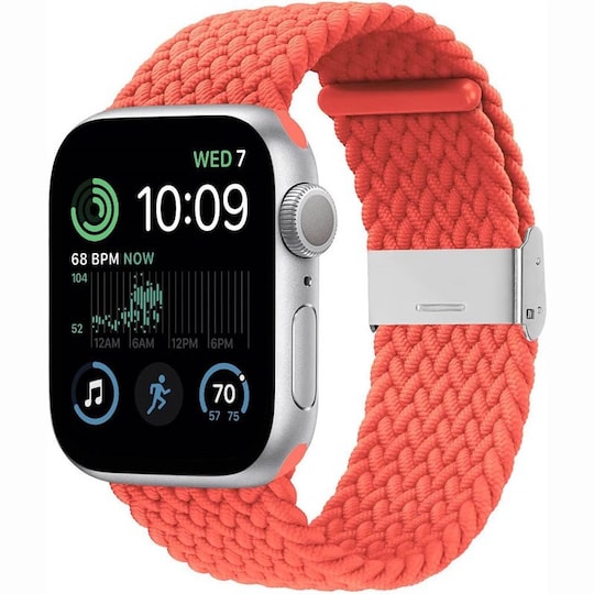 Flettet elastisk armbånd Apple Watch SE 2022 44mm - rød