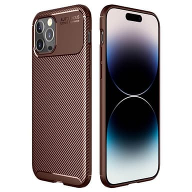 Carbon silikon Deksel Apple iPhone 14 Pro Max - Brun