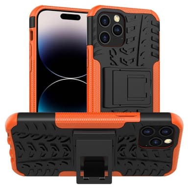 Støtsikker deksel med stativ Apple iPhone 14 Pro - Oransje