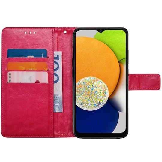 Mobil lommebok 3-kort Samsung Galaxy A03 - Rosa